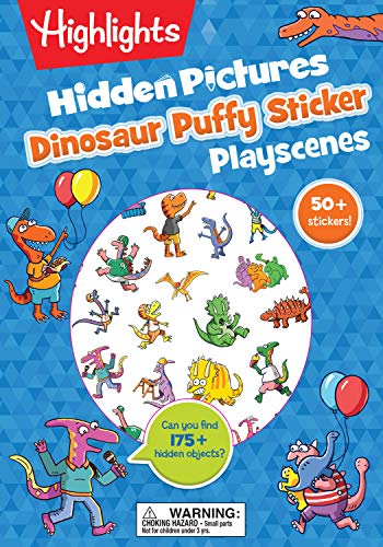 Dinosaur Hidden Pictures Puffy Sticker Playscene