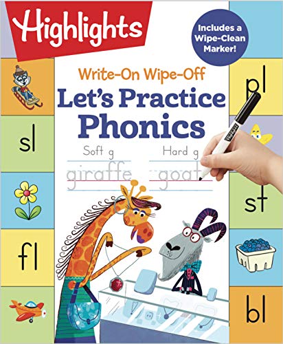 Write-On Wipe-Off Let's Practice Phonics (Highlights Write-On Wipe-Off Fun to Learn Activity Books)