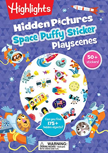 Space Hidden Pictures Puffy Sticker Playscene