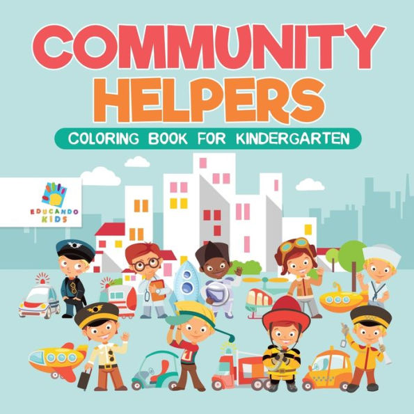 Community Helpers Coloring Book For Kindergarten