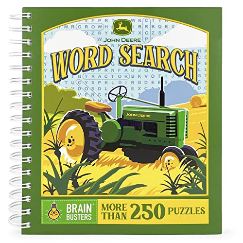 John Deere Word Search, Multi-Level Spiral-Bound Puzzle Book Including More Than 250 Farm, Tractor, And Animal Puzzles (Part Of The Brain Busters Puzzle Collection)