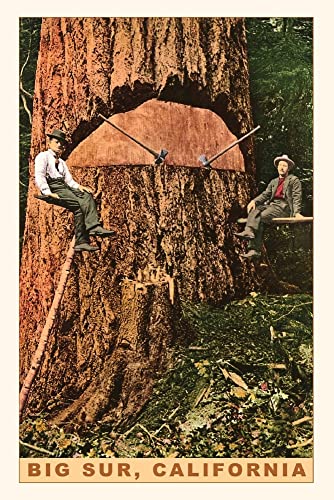 Vintage Journal Chopping Down A Redwood, Big Sur, California (Pocket Sized