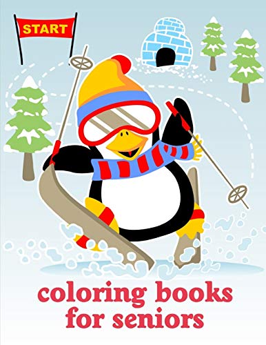 Coloring Books For Seniors: Christmas Book ,Easy And Funny Animal Images (Animals Art Drawing)