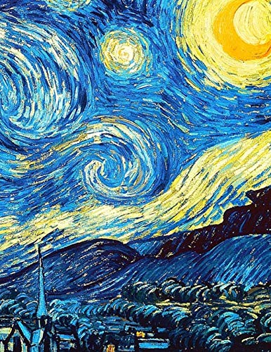 Carnet De Dessin: Carnet De Croquis Et Peinture - Un Joli Cadeau Pour Les Jeunes Artistes, ?tudiants Et Professeurs (Peinture De Nuit ?toil?e De Van Gogh) (French Edition)