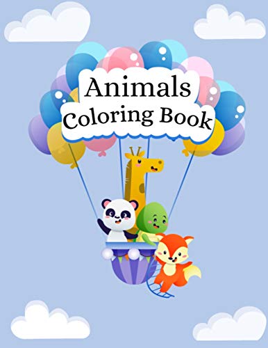 Animals Coloring Book: Unique Design Adult Coloring Books for Men & Women, Stress Relieving Animal Coloring Book for Adults Relaxation While Traveling, Different Animals Smart Design Coloring Book