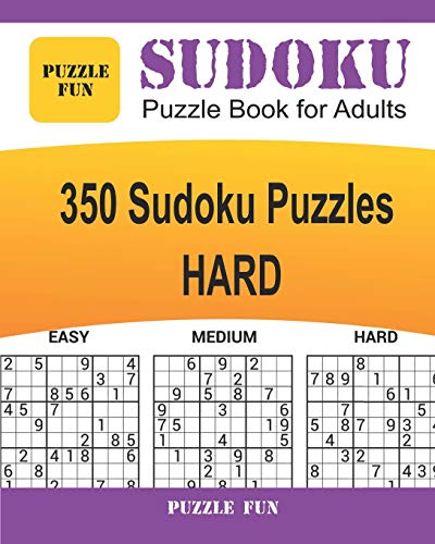 Sudoku Puzzle Book for Adults: 350 Hard Sudoku Puzzles (Book No.)