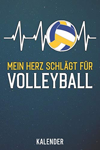 Kalender: 2020 A5 1 Woche 2 Seiten - 110 Seiten - Mein Herz schl?gt f?r Volleyball (German Edition)