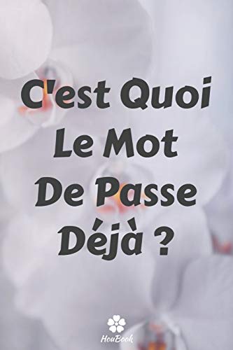 C'est Quoi Le Mot De Passe D?j? ?: Un carnet parfait pour prot?ger tous vos noms d'utilisateur et mots de passe (French Edition)