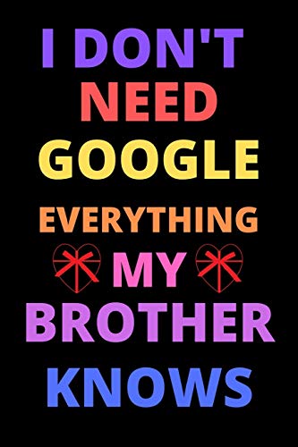 i don't need google everything my brother knows: best gift for best friend, brother on valentine day, birthday