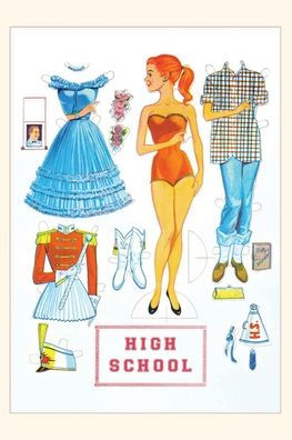 Vintage Journal High School Paper Doll