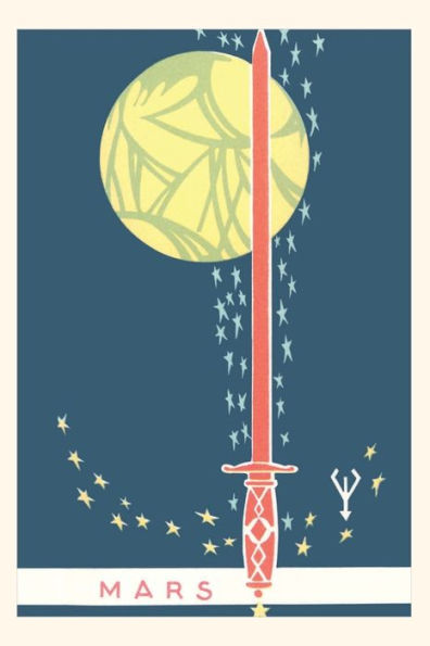 Vintage Journal Mars, Planet And Sword