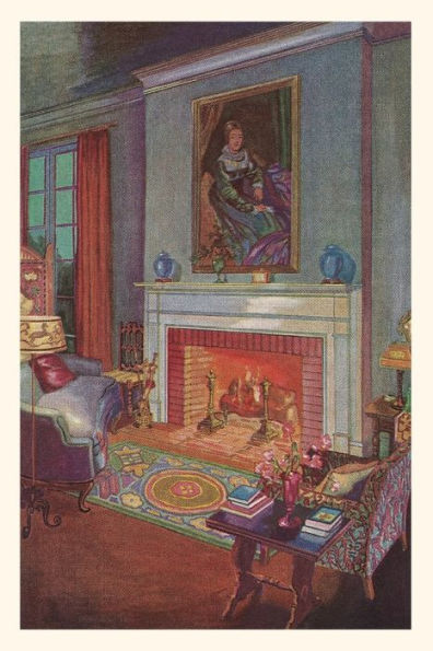 Vintage Journal Cozy Hearth Scene