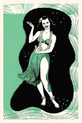 Vintage Journal Hula Girl