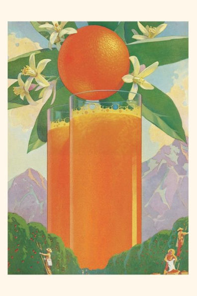 Vintage Journal Giant Glass Of Orange Juice