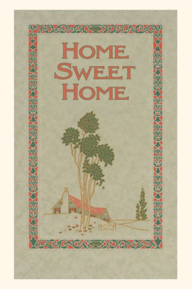 Vintage Journal Home Sweet Home, House And Trees