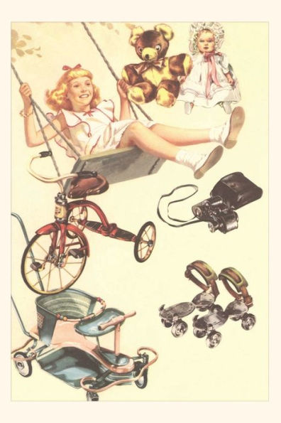 Vintage Journal Little Girl And Toys