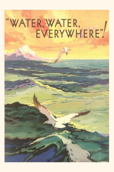 Vintage Journal Water Everywhere, Seagull Over Waves