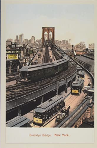 Vintage Journal Brooklyn Bridge, Streetcars (Pocket Sized