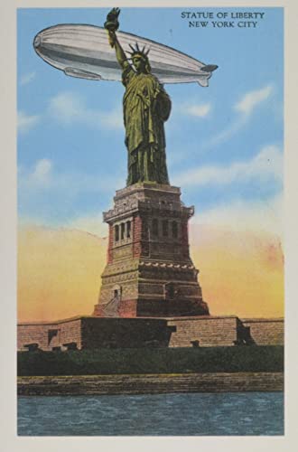 Vintage Journal Blimp And Statue Of Liberty, New York City (Pocket Sized