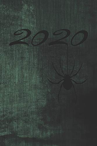 Grand Fantasy Designs: 2020 Kalligrafie Gothic Spinne Dunkelgr??n - Monatsplaner 15,24 X 22,86 (German Edition)