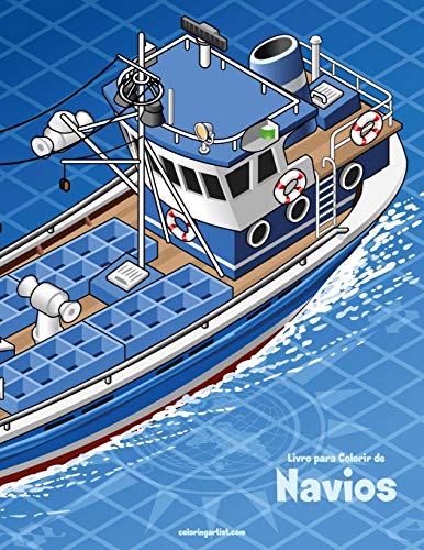 Livro para Colorir de Navios (Portuguese Edition)