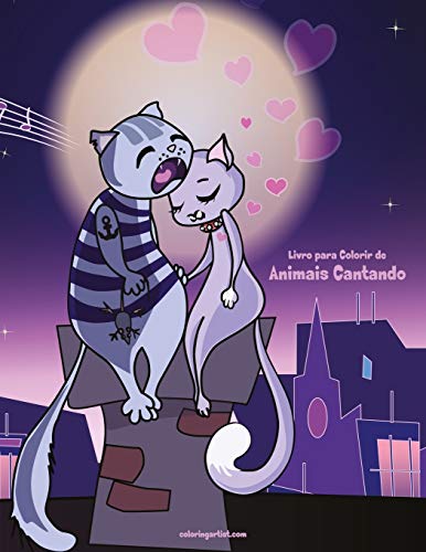 Livro para Colorir de Animais Cantando (Portuguese Edition)