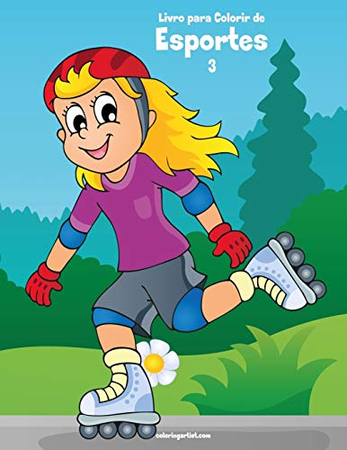 Livro Para Colorir De Esportes 3 (Portuguese Edition)