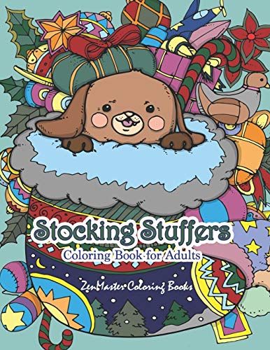 Stocking Stuffers Coloring Book For Adults: An Adult Coloring Book Of Stockings Full Of Cute Baby Animals With Christmas And Holiday Designs For ... And Relaxation (Coloring Books For Grownups)