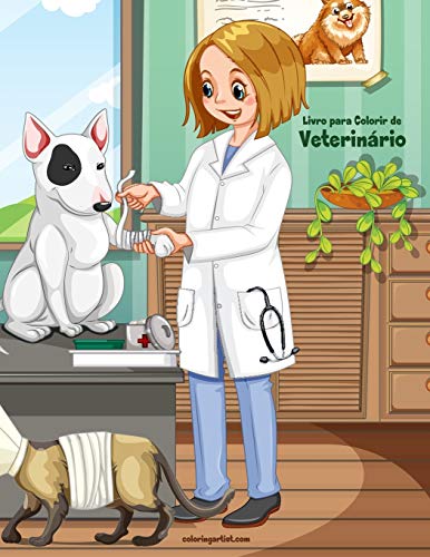 Livro para Colorir de Veterinario (Portuguese Edition)