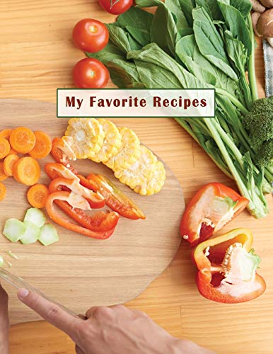 Low Vision Recipe Book: My Favorite Recipes: Personal Cookbook With Large Print And Bold Lines On White Paper For Visually Impaired