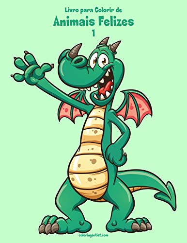 Livro para Colorir de Animais Felizes 1 (Portuguese Edition)