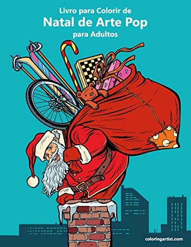 Livro Para Colorir De Natal De Arte Pop Para Adultos (Portuguese Edition)