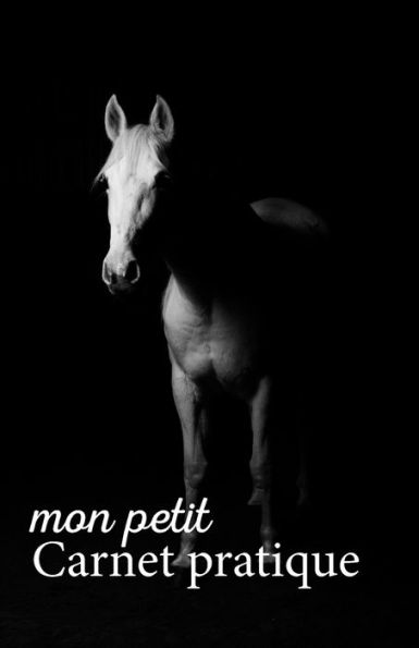 Mon Petit Carnet Pratique : Calepin Lign? Ou Carnet De Notes - ?criture Notes Rapides - Petit Format 12,85 X 19,84 Broch? - 151 Pages - Fond Noir Cheval Blanc