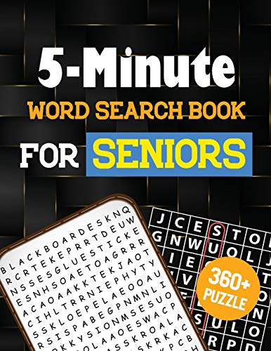 5-Minute Word Search Book For Senior: 360+ Large-Print Christmas Word Search Puzzle, Exercise Your Brain, Holiday Fun For Adults