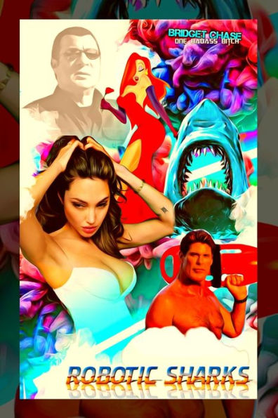 Robotic Sharks : Variant 'Celebrity Sparkle Trash' Satire Book Cover