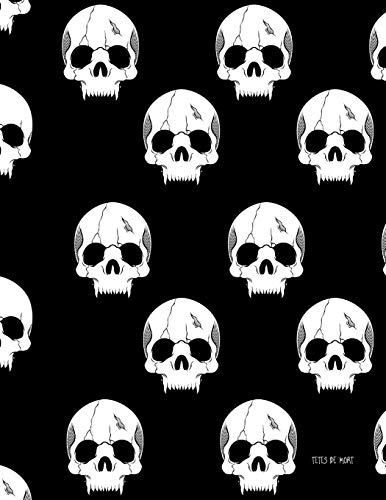 T?tes De Mort: Carnet De Note Noir Et Blanc (French Edition)