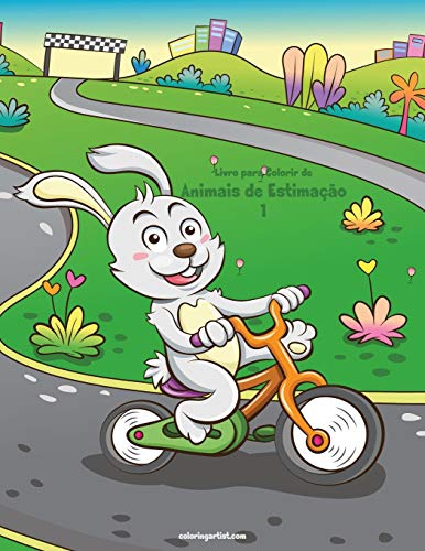 Livro Para Colorir De Animais De Estimação 1 (Portuguese Edition)