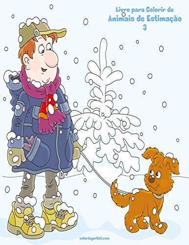 Livro Para Colorir De Animais De Estimação 3 (Portuguese Edition)