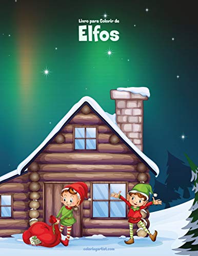 Livro para Colorir de Elfos (Portuguese Edition)