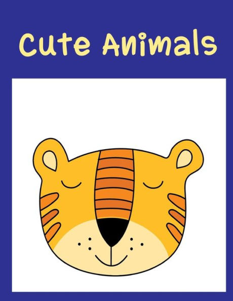 Cute Animals: Coloring Book ,Relax Design for Artists with fun and easy design for Children kids Preschool (Funny Sport)