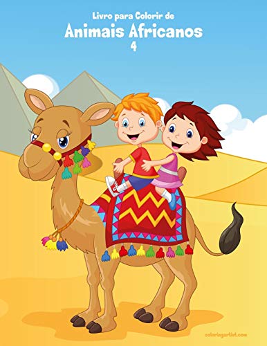 Livro para Colorir de Animais Africanos 4 (Portuguese Edition)