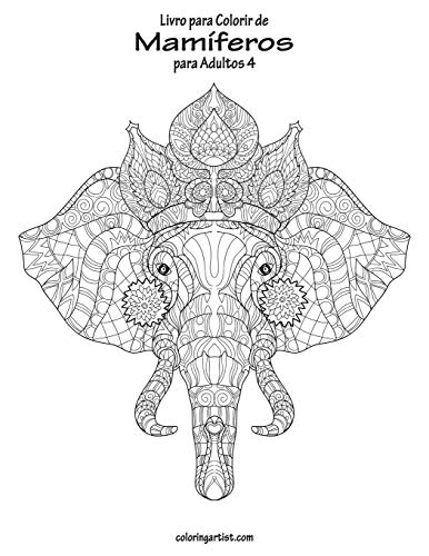 Livro para Colorir de Mam?¡feros para Adultos 4 (Portuguese Edition)