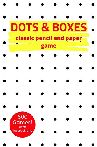 Dots & Boxes Classic Pencil And Paper Game: A Strategy Activity Book - Large And Small Playing Squares - For Kids And Adults - Novelty Themed Gifts - Travel Size