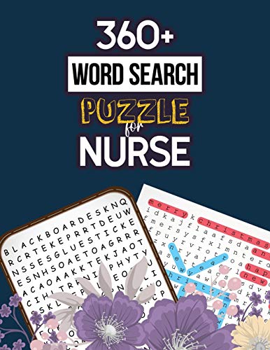 360+ Word Search Puzzle For Nurse: Cleverly Hidden Word Searches For Nurse, Scrooge Puzzle Book, Word Search Puzzle Book Christmas, Exercise Your Brain Activity Book, Nurse Activity Books