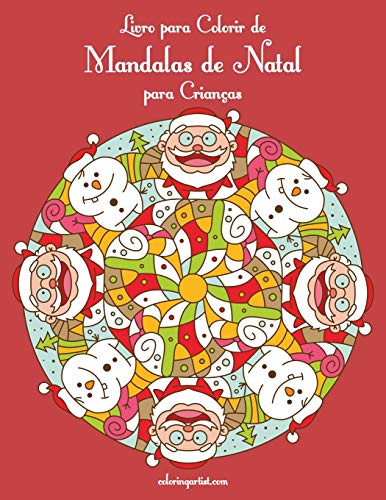 Livro para Colorir de Mandalas de Natal para Crian?ºas (Portuguese Edition)