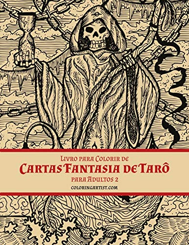 Livro para Colorir de Cartas Fantasia de Tar?? para Adultos 2 (Portuguese Edition)