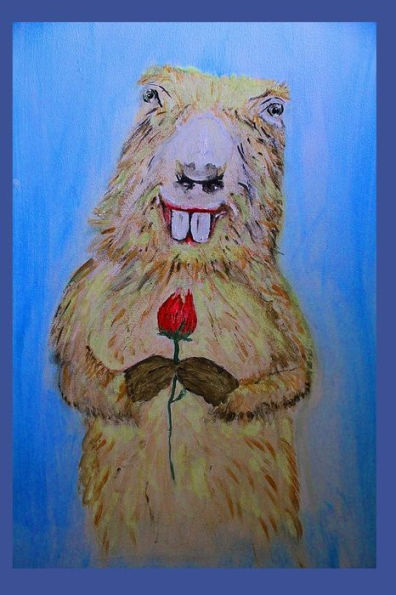 Murmeltier Mit Einer Rose