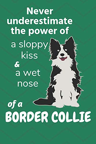 Never Underestimate The Power Of A Sloppy Kiss And A Wet Nose Of A Border Collie: For Border Collie Dog Fans