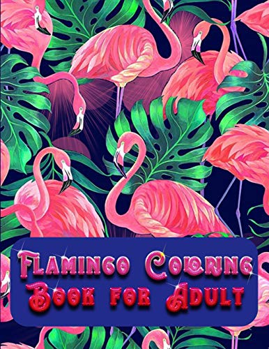 Flamingo Coloring Book For Adult: An Adult Coloring Book With Fun, Easy,Flower Pattern And Relaxing Coloring Pages - 9781676407522