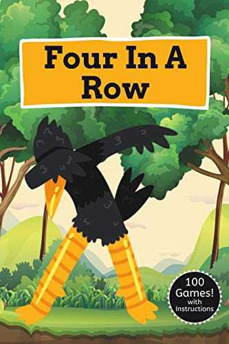 Four In A Row: A Classic Strategy Game Activity Book Dabbing Black Bird Edition - For Kids And Adults - Novelty Themed Gifts - Travel Size